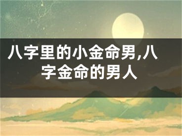 八字里的小金命男,八字金命的男人