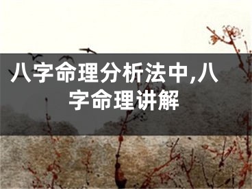 八字命理分析法中,八字命理讲解