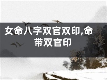 女命八字双官双印,命带双官印