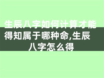 生辰八字如何计算才能得知属于哪种命,生辰八字怎么得
