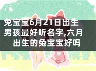兔宝宝6月21日出生男孩最好听名字,六月出生的兔宝宝好吗