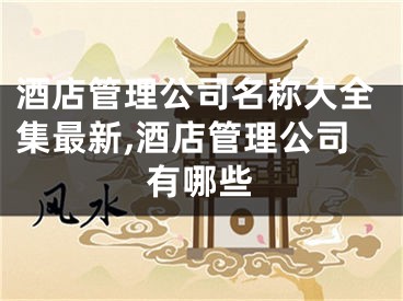 酒店管理公司名称大全集最新,酒店管理公司有哪些