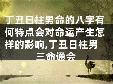 丁丑日柱男命的八字有何特点会对命运产生怎样的影响,丁丑日柱男三命通会
