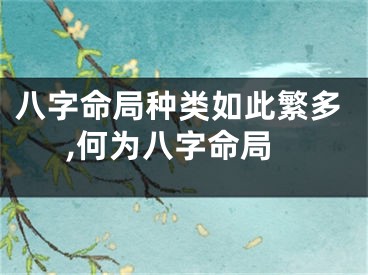 八字命局种类如此繁多,何为八字命局