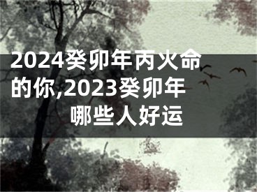 2024癸卯年丙火命的你,2023癸卯年哪些人好运
