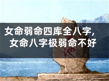 女命弱命四库全八字,女命八字极弱命不好