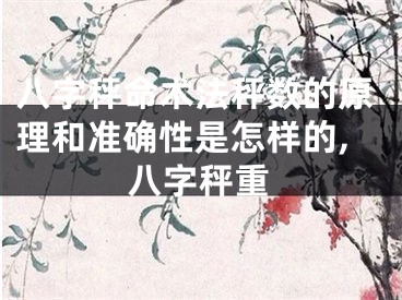 八字秤命术法秤数的原理和准确性是怎样的,八字秤重