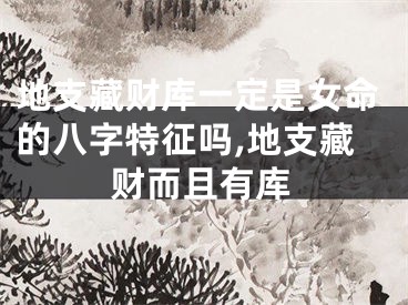 地支藏财库一定是女命的八字特征吗,地支藏财而且有库