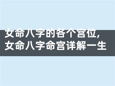 女命八字的各个宫位,女命八字命宫详解一生