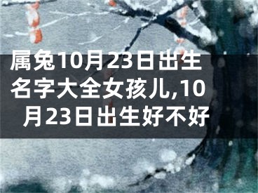 属兔10月23日出生名字大全女孩儿,10月23日出生好不好
