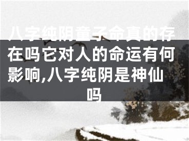 八字纯阴童子命真的存在吗它对人的命运有何影响,八字纯阴是神仙吗