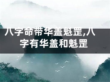 八字命带华盖魁罡,八字有华盖和魁罡