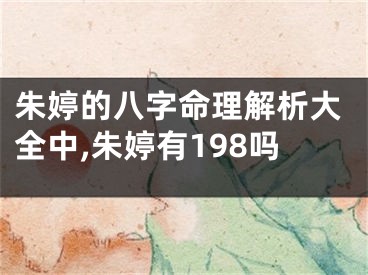 朱婷的八字命理解析大全中,朱婷有198吗
