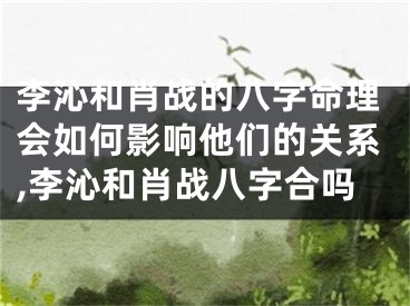 李沁和肖战的八字命理会如何影响他们的关系,李沁和肖战八字合吗