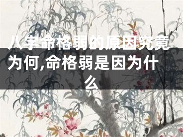 八字命格弱的原因究竟为何,命格弱是因为什么