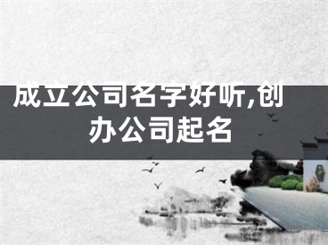 成立公司名字好听,创办公司起名