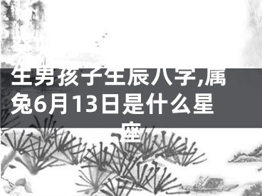 癸卯兔年6月13日出生男孩子生辰八字,属兔6月13日是什么星座