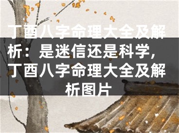 丁酉八字命理大全及解析：是迷信还是科学,丁酉八字命理大全及解析图片
