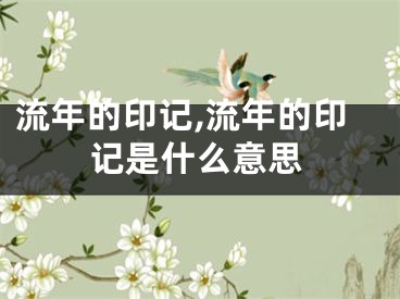 流年的印记,流年的印记是什么意思