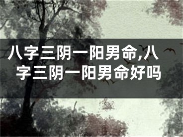 八字三阴一阳男命,八字三阴一阳男命好吗