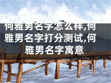 何雅男名字怎么样,何雅男名字打分测试,何雅男名字寓意