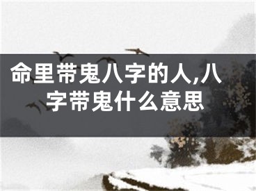 命里带鬼八字的人,八字带鬼什么意思