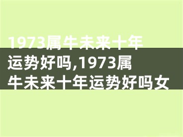 1973属牛未来十年运势好吗,1973属牛未来十年运势好吗女