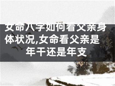 女命八字如何看父亲身体状况,女命看父亲是年干还是年支