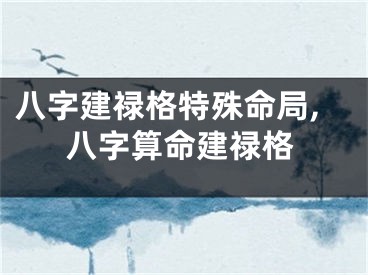 八字建禄格特殊命局,八字算命建禄格