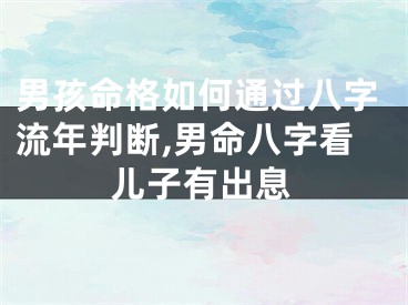 男孩命格如何通过八字流年判断,男命八字看儿子有出息