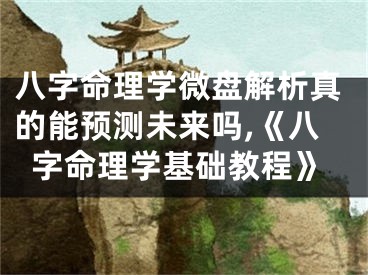 八字命理学微盘解析真的能预测未来吗,《八字命理学基础教程》