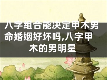 八字组合能决定甲木男命婚姻好坏吗,八字甲木的男明星