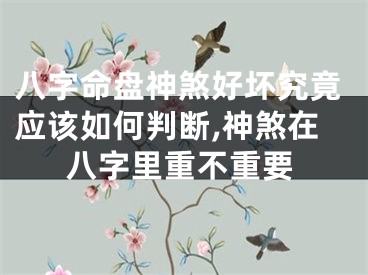 八字命盘神煞好坏究竟应该如何判断,神煞在八字里重不重要