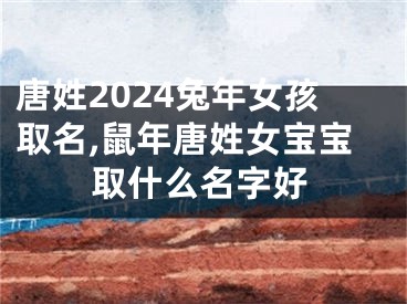 唐姓2024兔年女孩取名,鼠年唐姓女宝宝取什么名字好