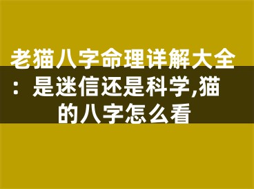 老猫八字命理详解大全：是迷信还是科学,猫的八字怎么看