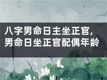 八字男命日主坐正官,男命日坐正官配偶年龄