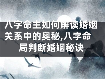 八字命主如何解读婚姻关系中的奥秘,八字命局判断婚姻秘诀