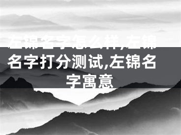 左锦名字怎么样,左锦名字打分测试,左锦名字寓意