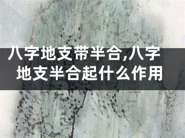 八字地支带半合,八字地支半合起什么作用