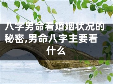 八字男命看婚姻状况的秘密,男命八字主要看什么
