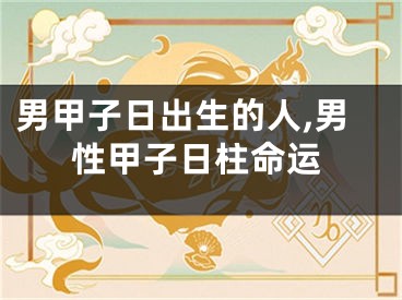 男甲子日出生的人,男性甲子日柱命运
