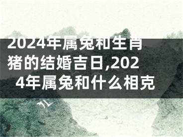 2024年属兔和生肖猪的结婚吉日,2024年属兔和什么相克
