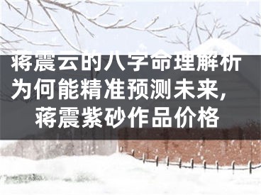 蒋震云的八字命理解析为何能精准预测未来,蒋震紫砂作品价格