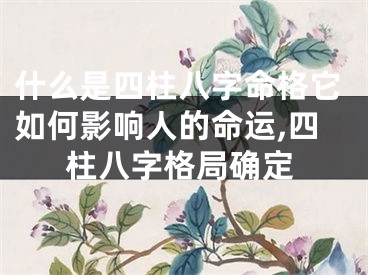 什么是四柱八字命格它如何影响人的命运,四柱八字格局确定