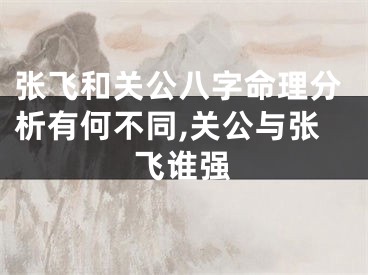 张飞和关公八字命理分析有何不同,关公与张飞谁强