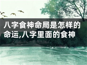 八字食神命局是怎样的命运,八字里面的食神