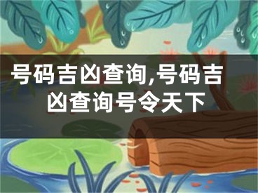 号码吉凶查询,号码吉凶查询号令天下