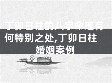 丁卯日柱的八字命理有何特别之处,丁卯日柱婚姻案例