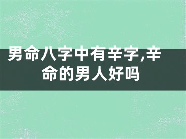男命八字中有辛字,辛命的男人好吗