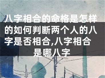 八字相合的命格是怎样的如何判断两个人的八字是否相合,八字相合是哪八字